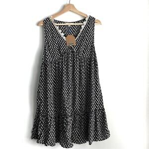 🆕 Kori America lightweight sleeveless dress swim cover lace trim NWT size med